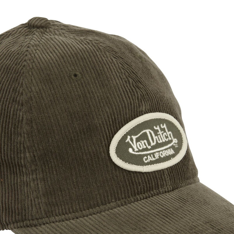 Casquette dad cap adulte en velours avec patch Log