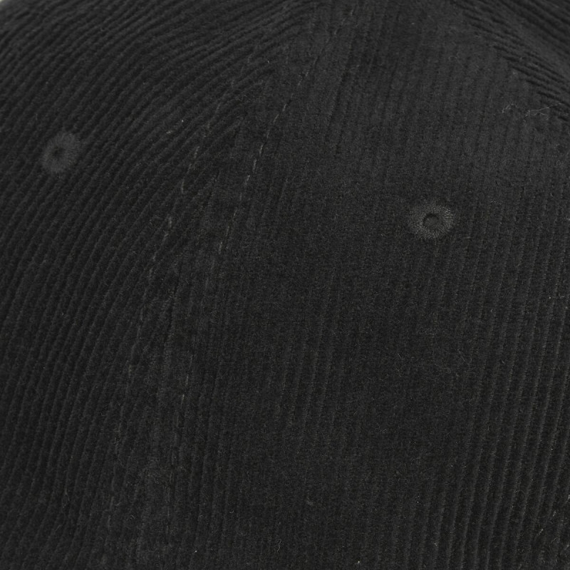 Casquette Vondutch Noire Dad cap Strapback / Boucle en Velours côtelé LOG | Von Dutch