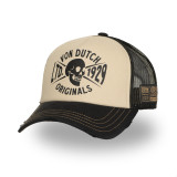 Casquette Vondutch Multicolore Trucker Snapback effet Bambou, Usé CREW
