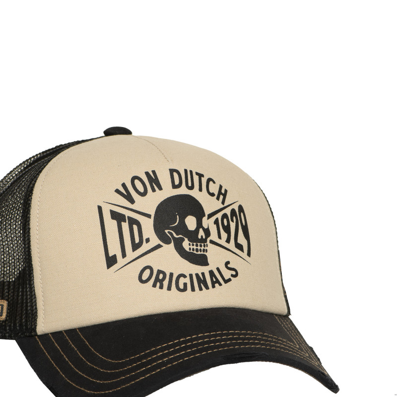 Casquette trucker avec filet souple effet bamboo avec print Crew