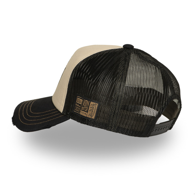 Casquette trucker avec filet souple effet bamboo avec print Crew