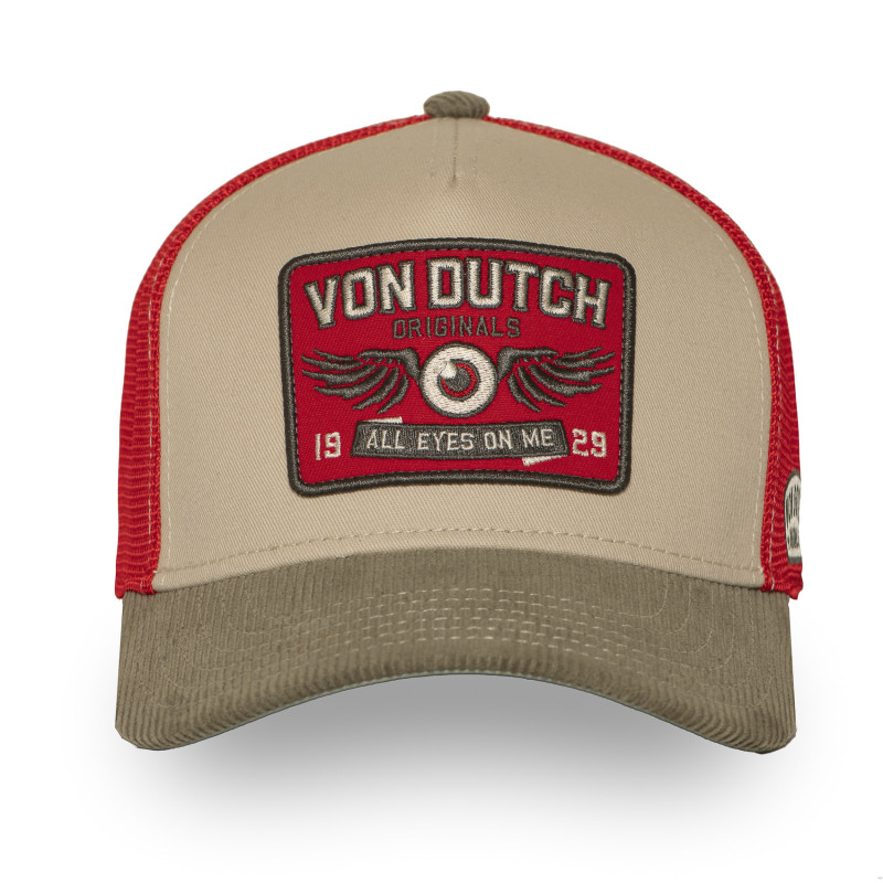 Casquette trucker avec filet adulte visière velours patch Semi-Curved