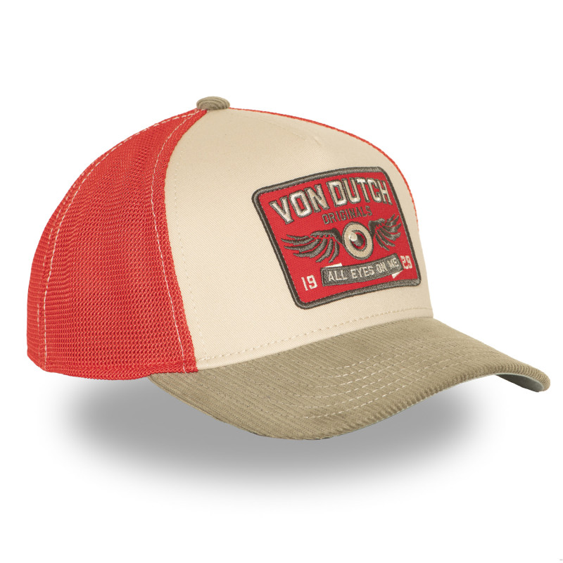 Casquette Vondutch Beige Trucker Snapback SEMI-CURVED | Von Dutch