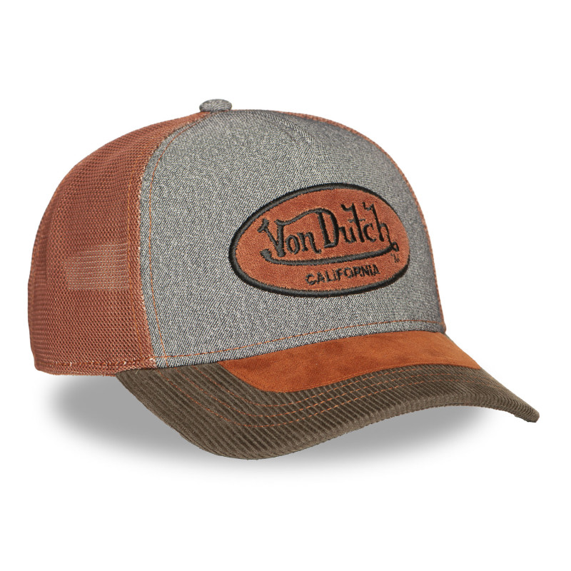 Casquette Vondutch Grise Trucker Snapback SHIELD | Von Dutch