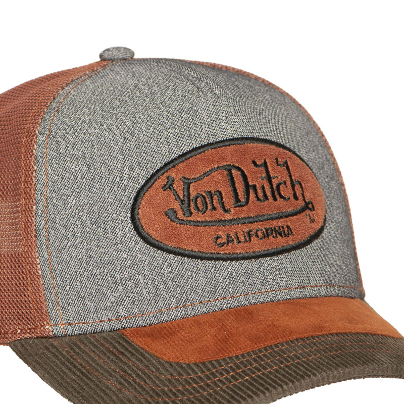 Casquette Vondutch Grise Trucker Snapback SHIELD | Von Dutch