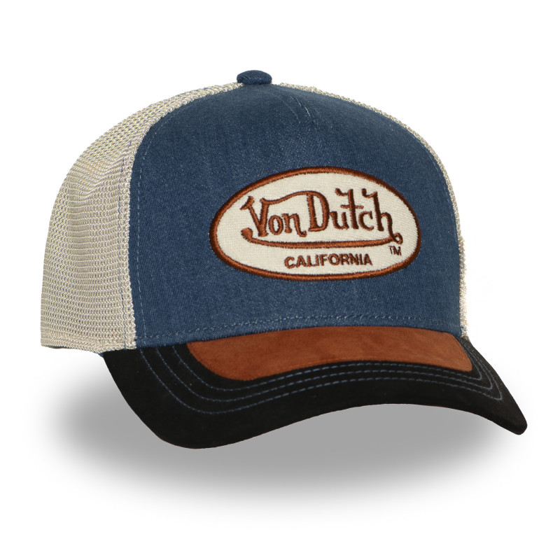 Casquette Vondutch Bleue Trucker Snapback SHIELD | Von Dutch