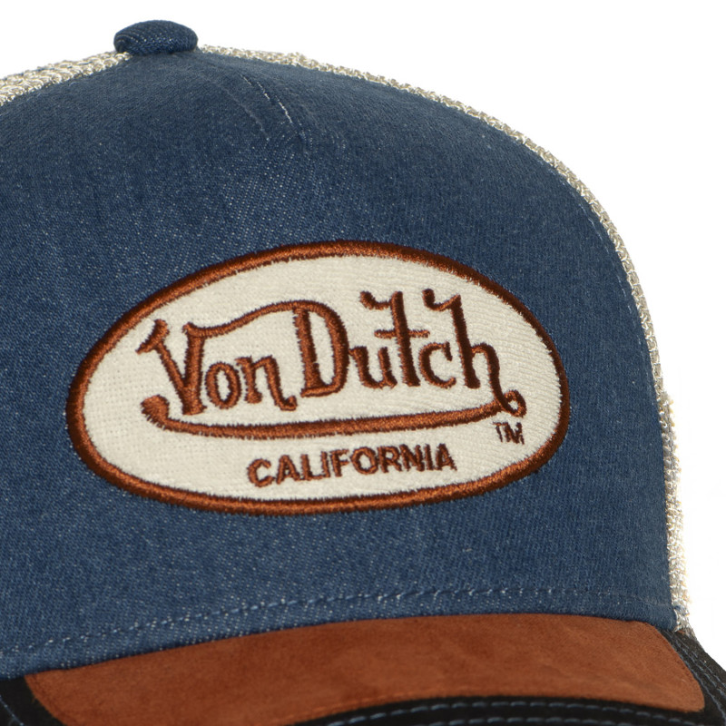 Casquette Vondutch Bleue Trucker Snapback SHIELD | Von Dutch