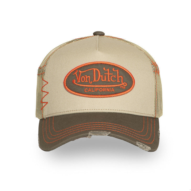 Casquette trucker avec filet adulte effet usé et patch brodé Used