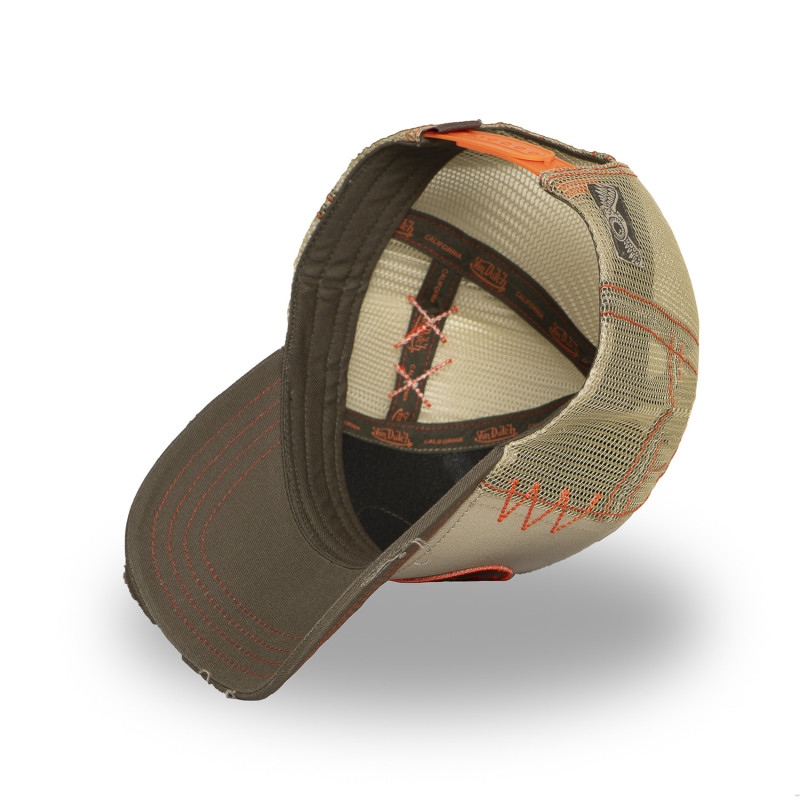 Casquette Vondutch Kaki Trucker Snapback effet Usé USED | Von Dutch