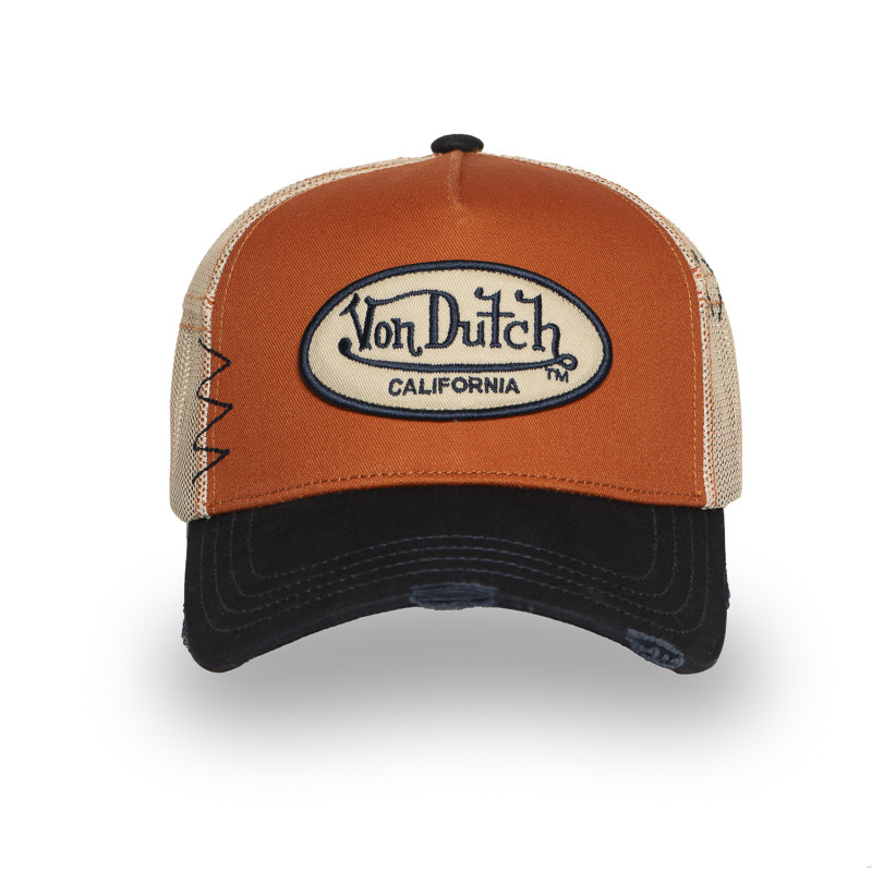 Casquette trucker avec filet adulte effet usé et patch brodé Used