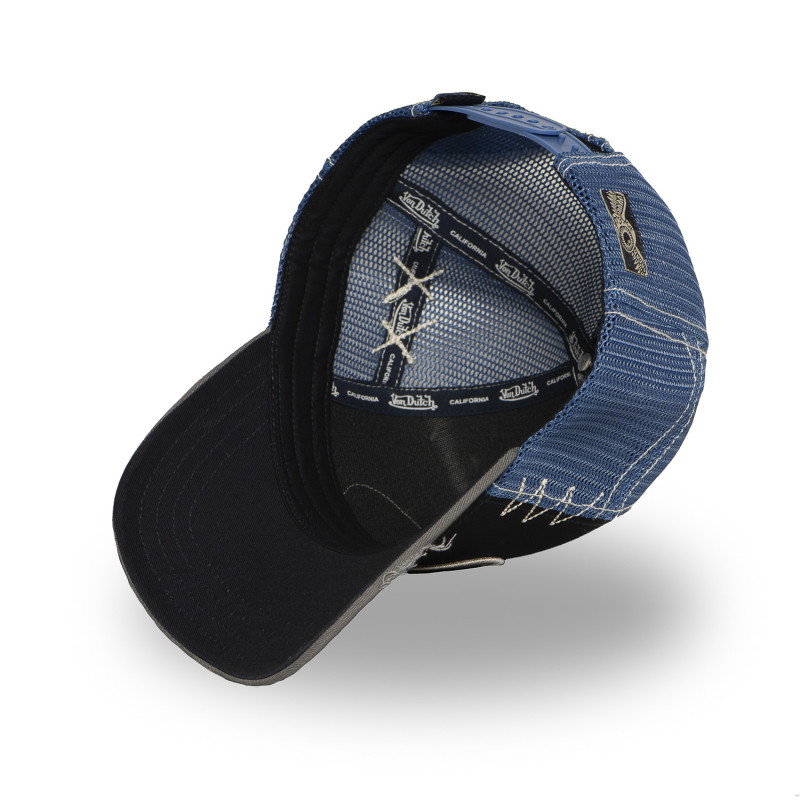 Casquette trucker avec filet adulte effet usé et patch brodé Used