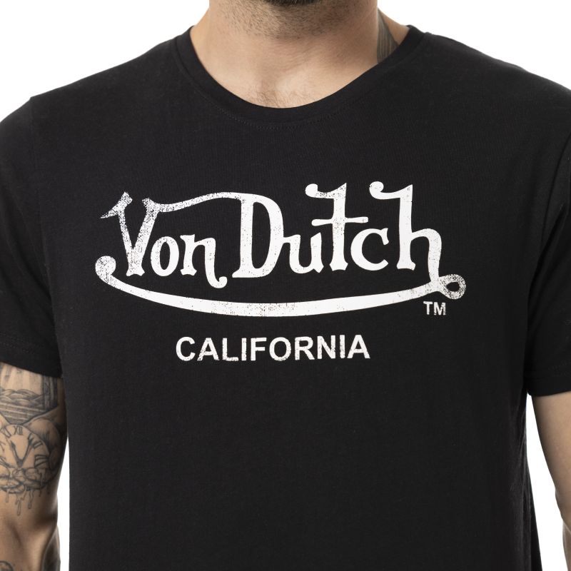 Tee Shirt Noir coupe Régular Col rond FIRST | Homme - Vondutch