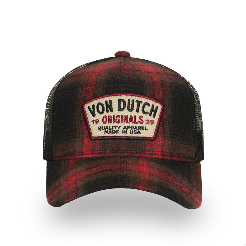 Casquette baseball en flannelle a carreaux