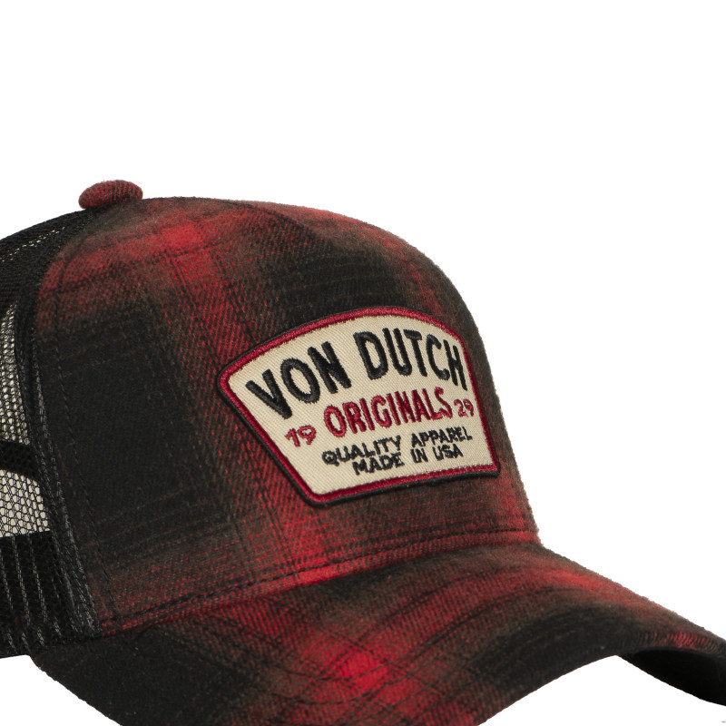 Casquette baseball en flannelle a carreaux