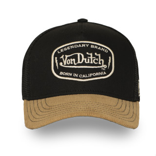 Casquette Vondutch Noire Trucker Snapback en Velours côtelé SEMI-CURVED | Von Dutch
