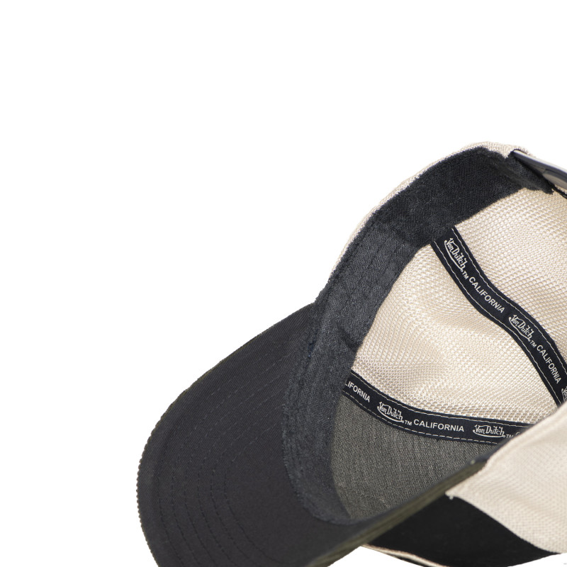 Casquette trucker semi curve visiere en velours avec badge