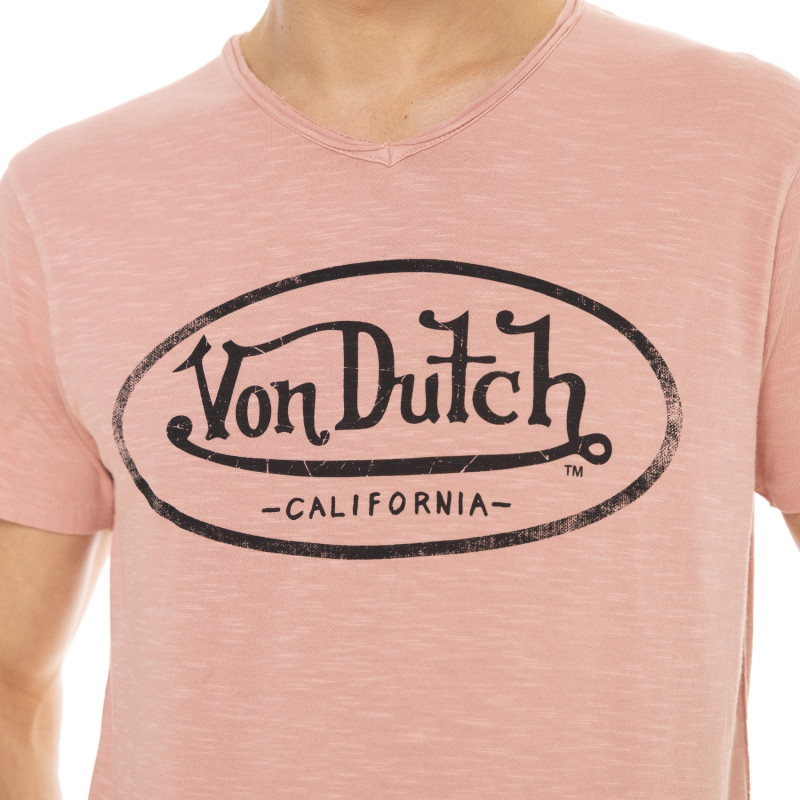 T-shirt homme col V en coton avec logo Tyron