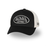 Casquette Vondutch Noire Trucker Strapback / Boucle en Suedine LOF