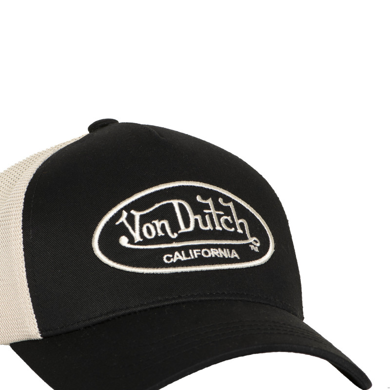Casquette Vondutch Noire Trucker Strapback / Boucle en Suedine LOF | Von Dutch