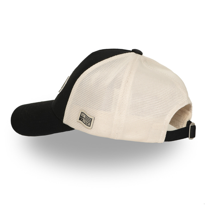 Casquette Vondutch Noire Trucker Strapback / Boucle en Suedine LOF | Von Dutch