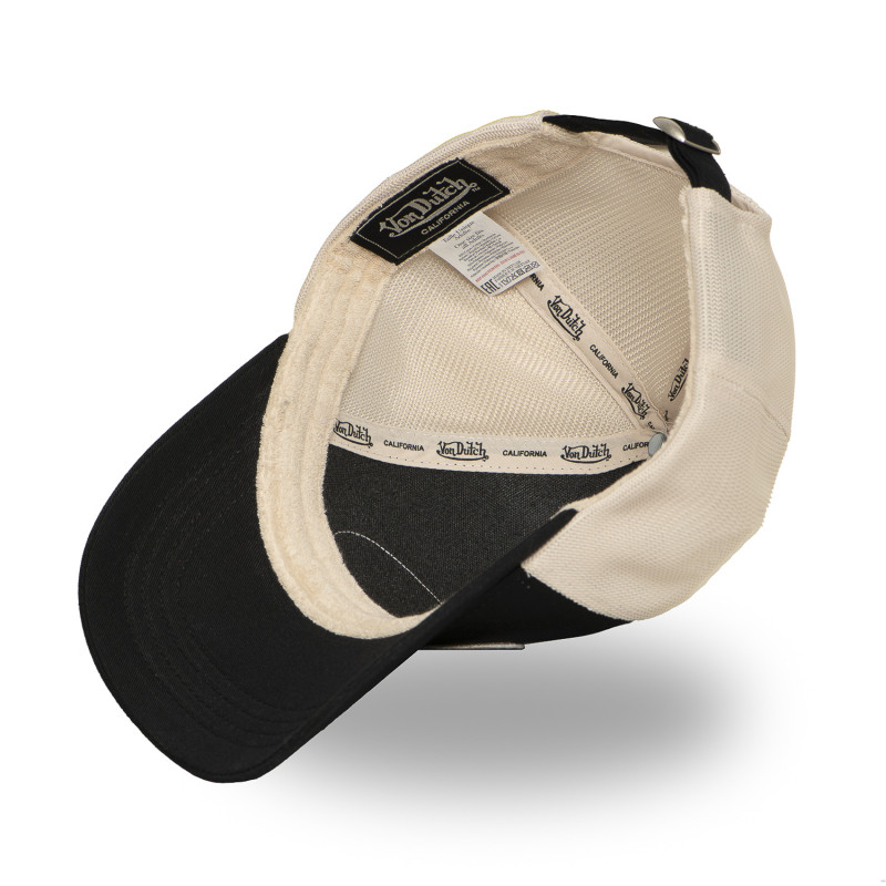 Casquette Vondutch Noire Trucker Strapback / Boucle en Suedine LOF | Von Dutch