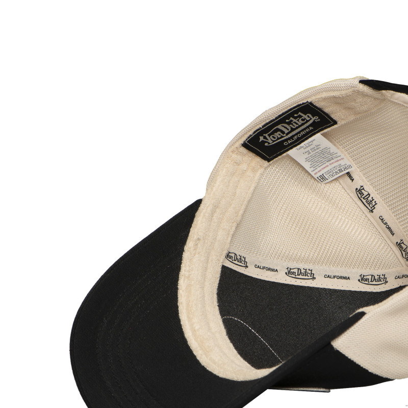 Casquette Vondutch Noire Trucker Strapback / Boucle en Suedine LOF | Von Dutch