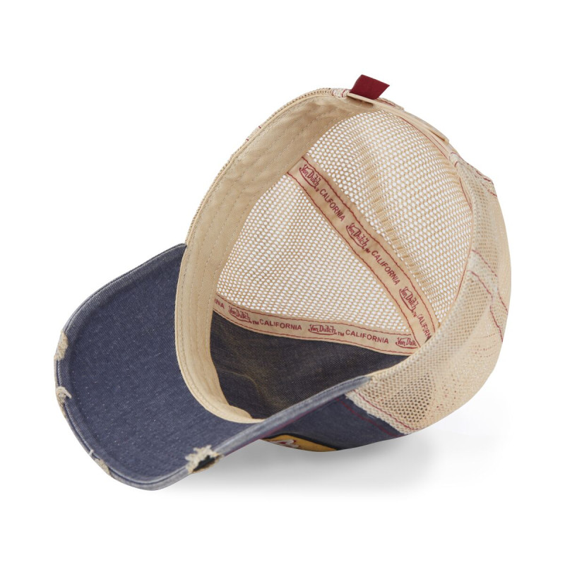 Casquette Vondutch Bleue Trucker Snapback en Denim effet Usé MAC | Von Dutch