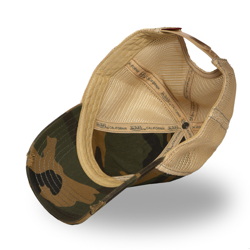 Casquette Vondutch Kaki Trucker Snapback effet Usé MAC | Von Dutch