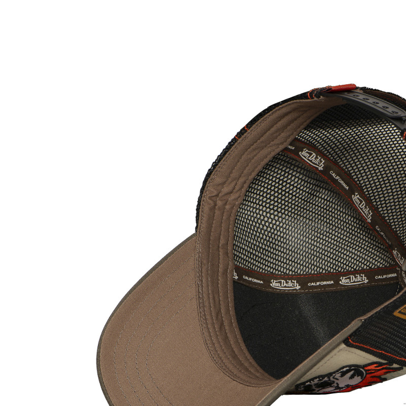 Casquette Vondutch Beige Trucker Snapback PATCHES | Von Dutch