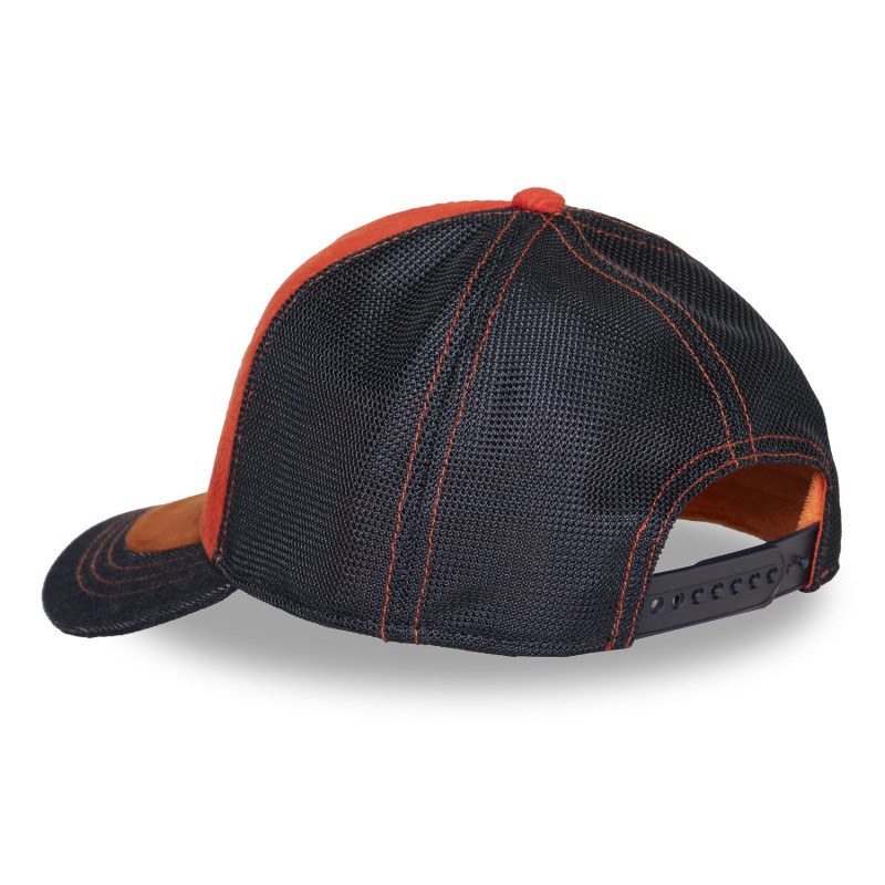 Casquette Vondutch Orange Trucker Snapback en Suedine SHIELD | Von Dutch