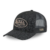 Casquette Vondutch Noire Trucker Snapback effet Brillant LÉOPARD