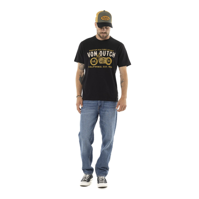 T-shirt homme col rond en jersey regular print poitrine Spire