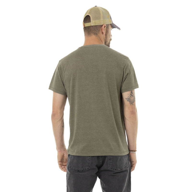 Tee Shirt Kaki coupe Régular Col rond effet Chiné UP | Homme - Vondutch | Von Dutch