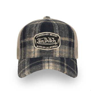 Casquette Vondutch Bleue Baseball Snapback en Flanelle CAR | Von Dutch
