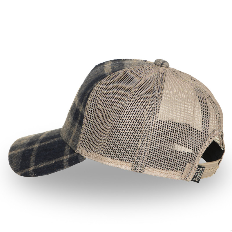 Casquette Vondutch Bleue Baseball Snapback en Flanelle CAR | Von Dutch