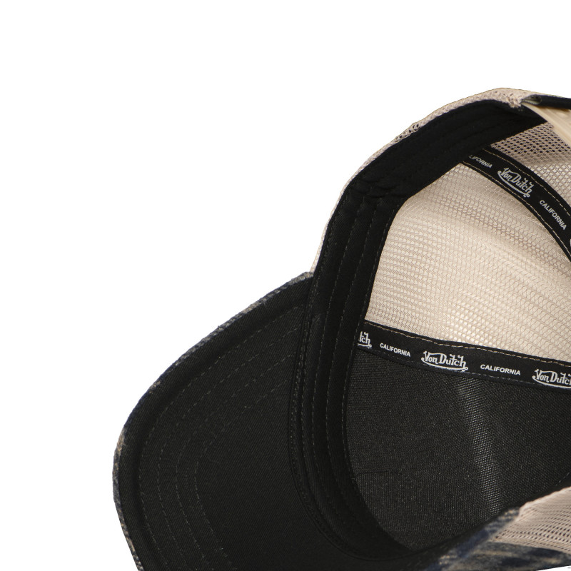 Casquette Vondutch Bleue Baseball Snapback en Flanelle CAR | Von Dutch