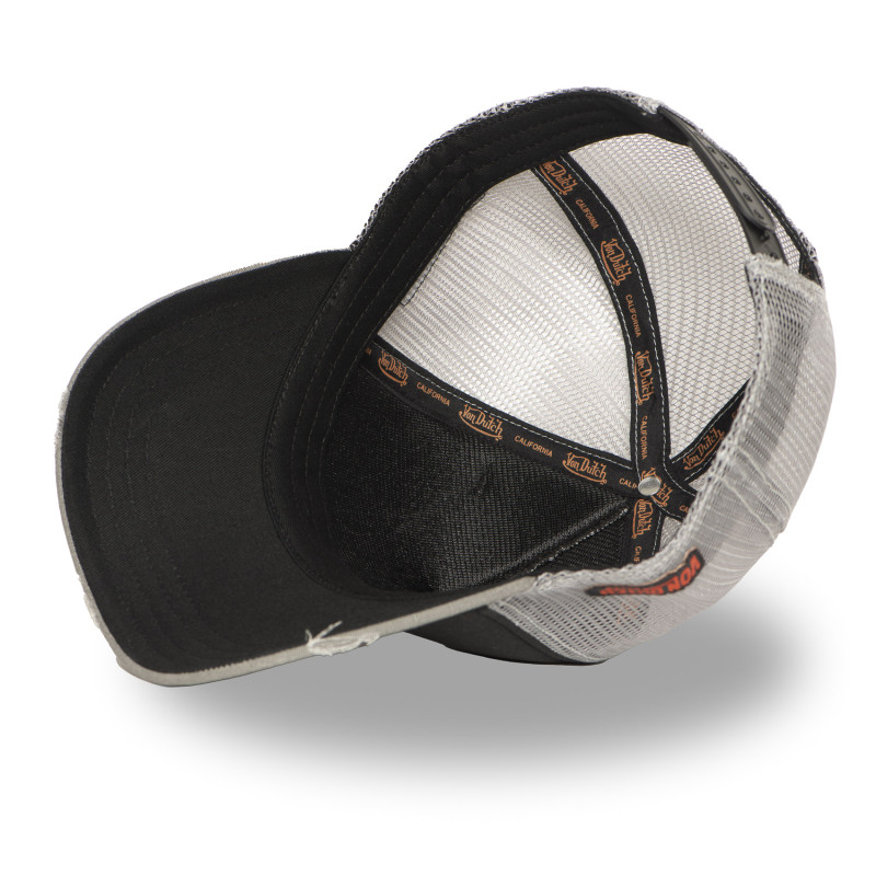 Casquette trucker avec filet souple effet bamboo avec print Crew