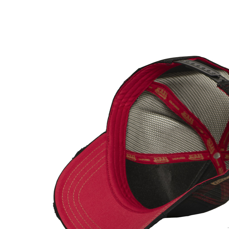 Casquette trucker avec filet souple effet bamboo avec print Crew