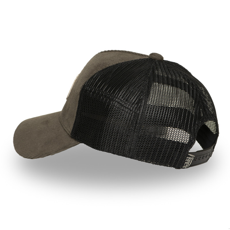 Casquette Vondutch Kaki Trucker Snapback en Velours côtelé CUT | Von Dutch