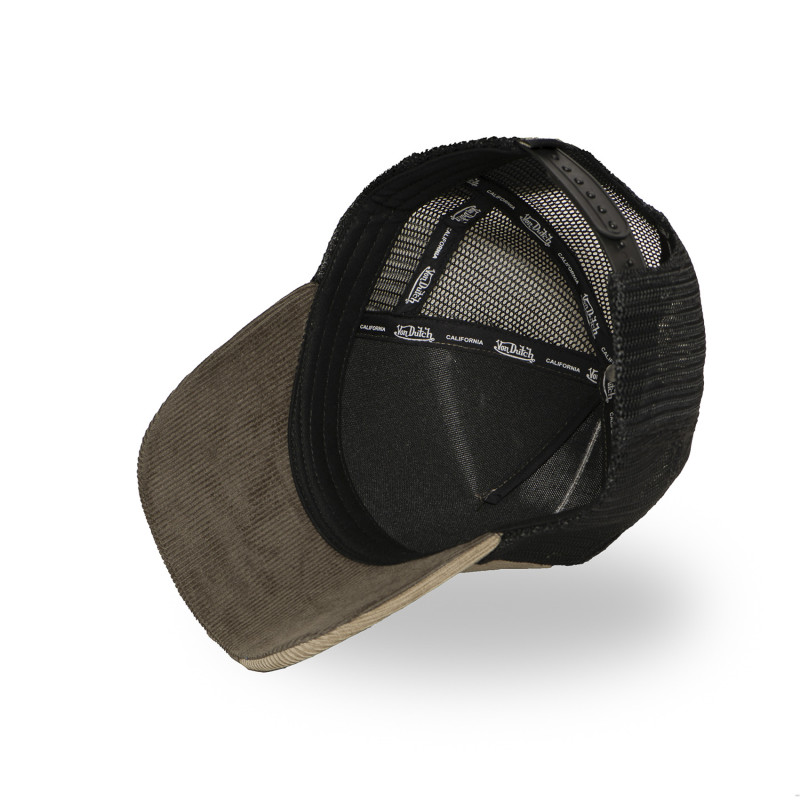 Casquette Vondutch Kaki Trucker Snapback en Velours côtelé CUT | Von Dutch