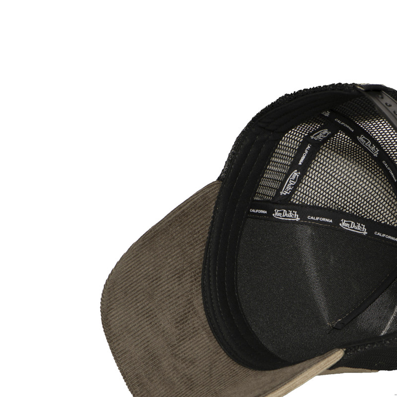 Casquette Vondutch Kaki Trucker Snapback en Velours côtelé CUT | Von Dutch