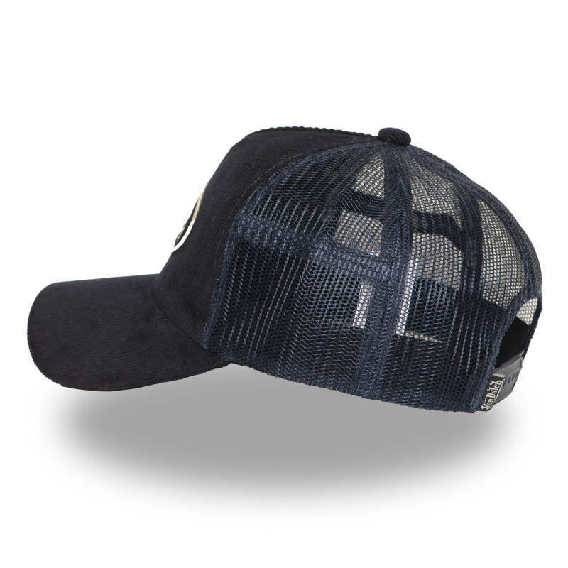 Casquette trucker avec filet adulte en velours côtelé et patch Cut