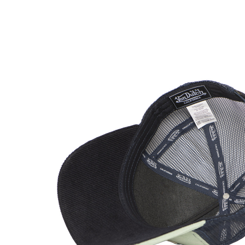 Casquette trucker avec filet adulte en velours côtelé et patch Cut