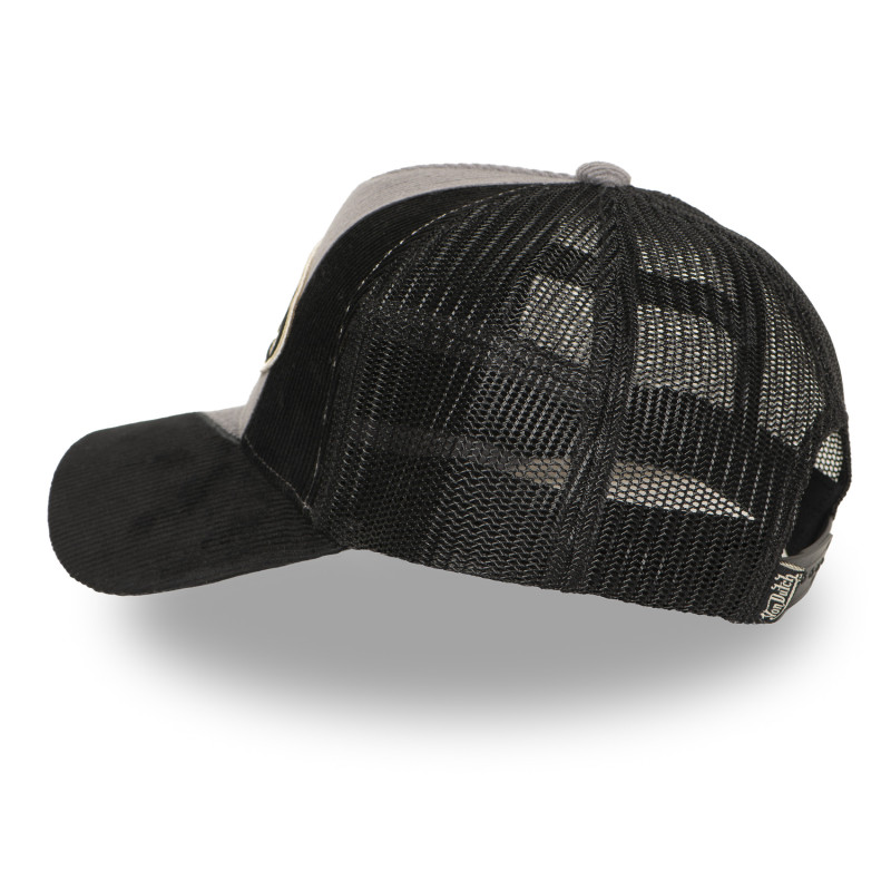 Casquette Vondutch Grise Trucker Snapback en Velours côtelé CUT | Von Dutch