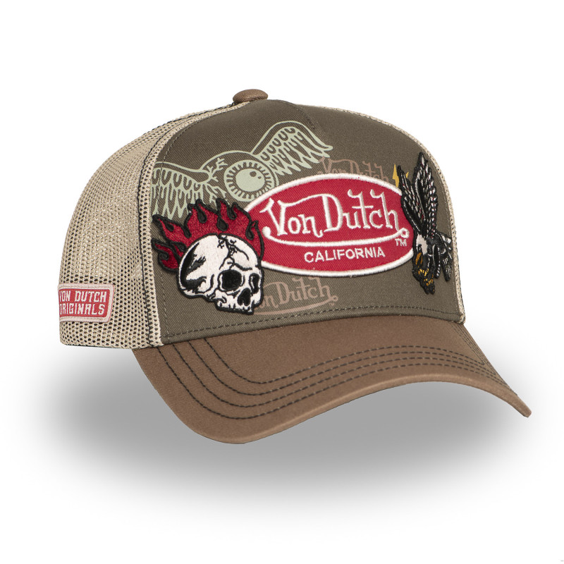 Casquette trucker avec filet adulte print devant Patches