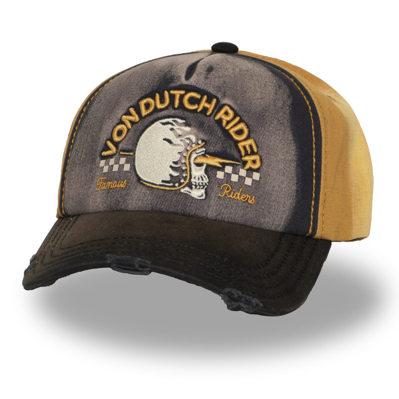 Casquette trucker avec filet adulte effet usé et broderie Xavier