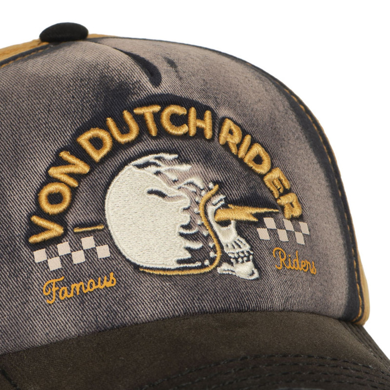Casquette trucker avec filet adulte effet usé et broderie Xavier