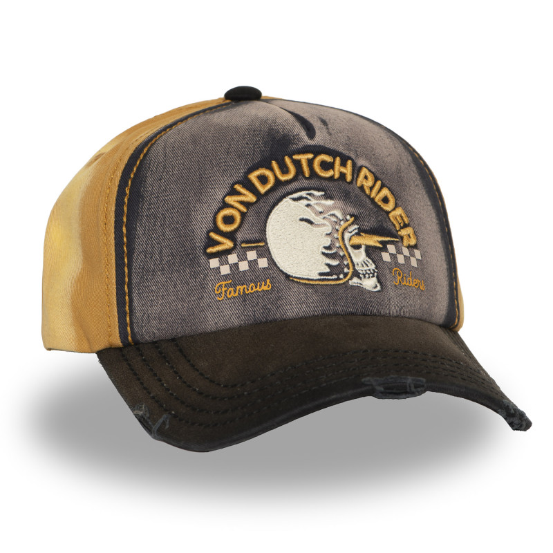 Casquette trucker avec filet adulte effet usé et broderie Xavier