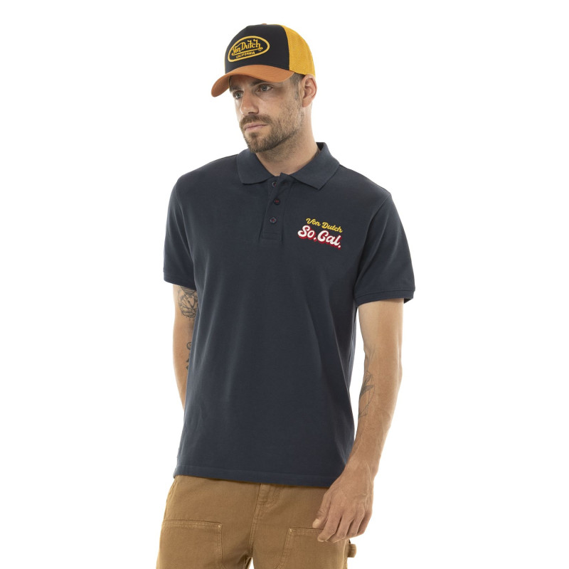 Polo Bleu coupe Régular Col boutonné DIEGO | homme - Vondutch | Von Dutch