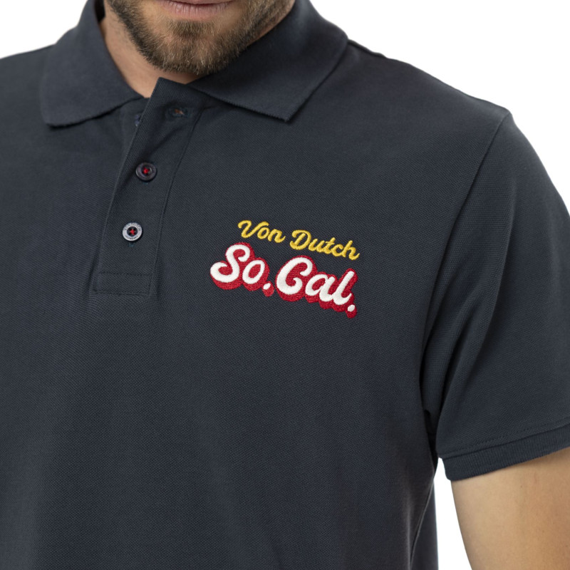 Polo Bleu coupe Régular Col boutonné DIEGO | homme - Vondutch | Von Dutch